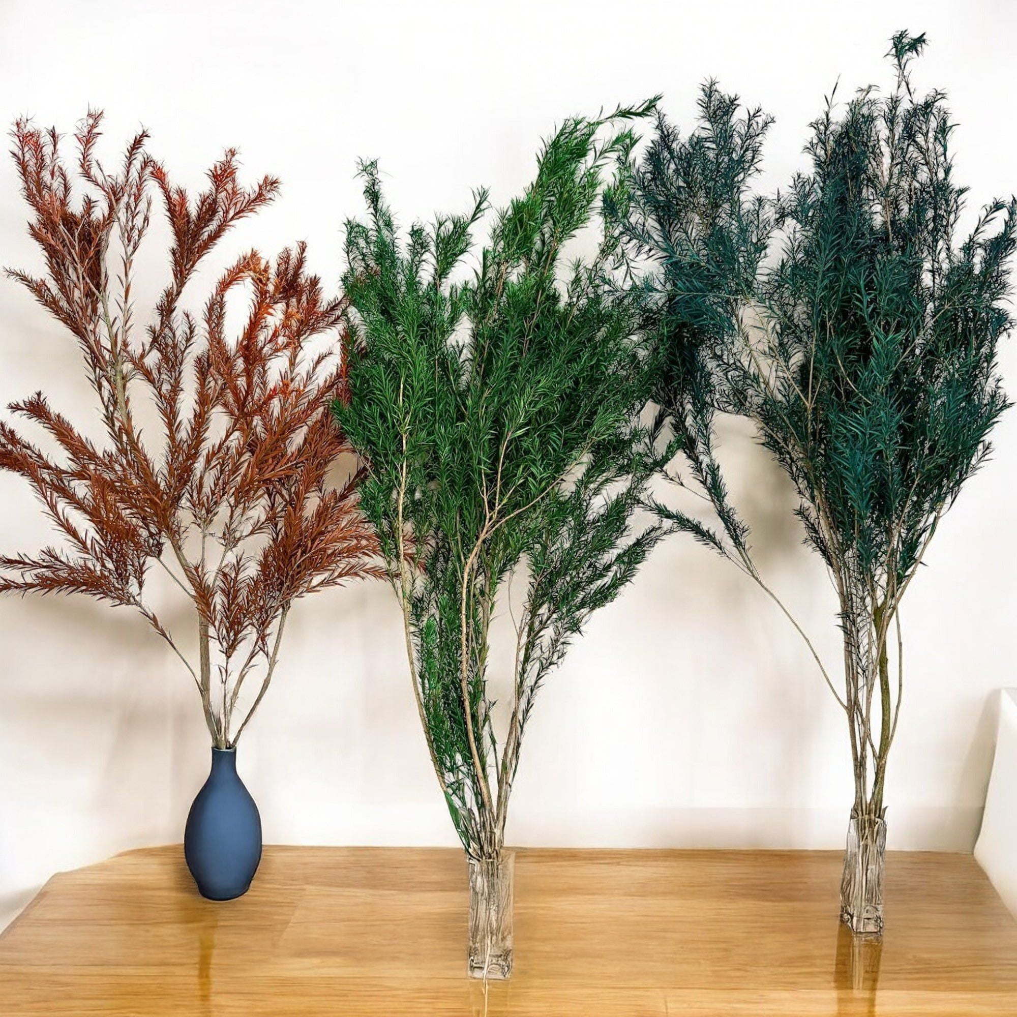 Dried Flowers Rosemary Branch Arrangement for Home Decor, 29.5 Inches - Mauve Pink