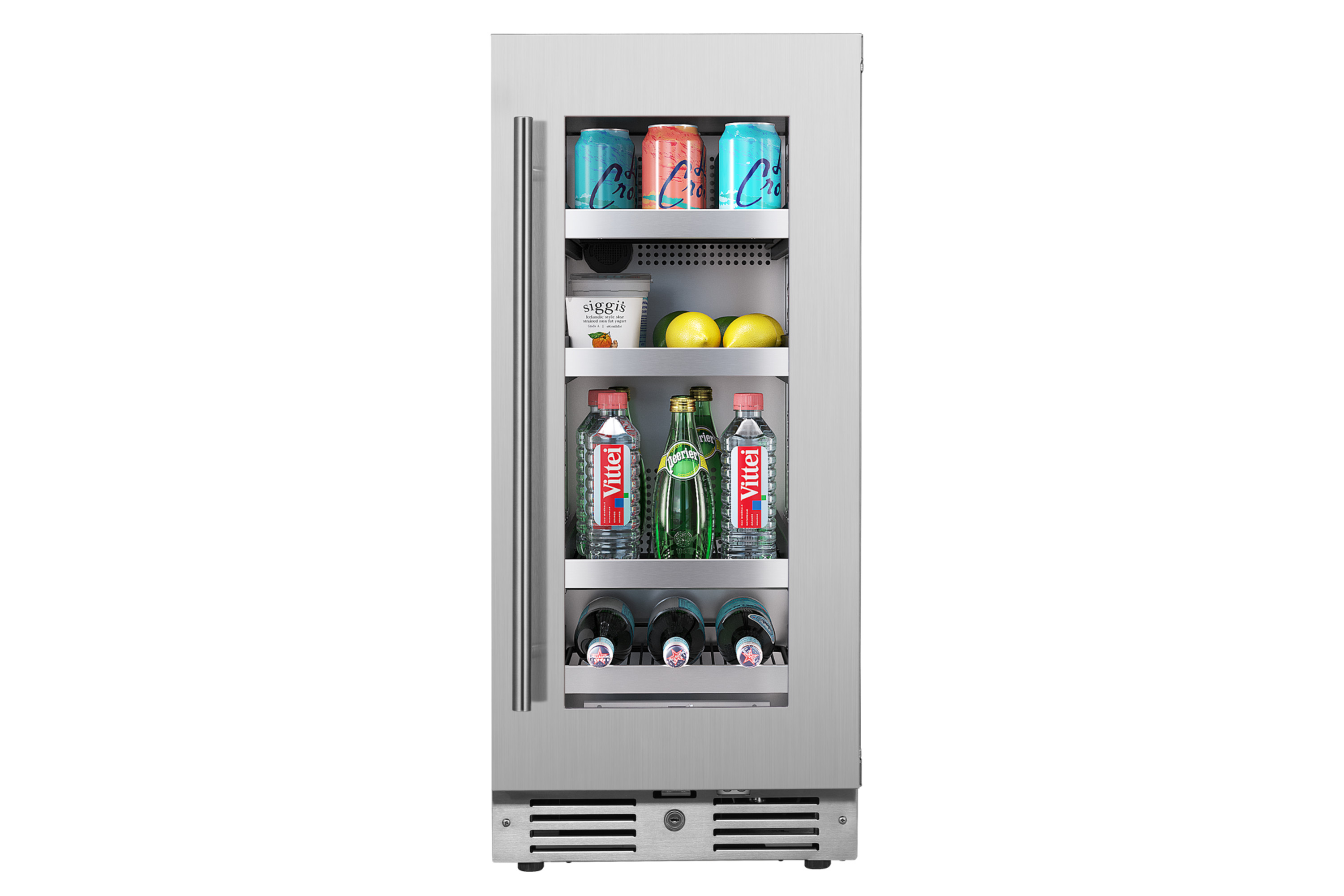 Landmark L3015ui1b-Rh 15" Wide 63 Can Capacity Beverage Cooler - Stainless Steel