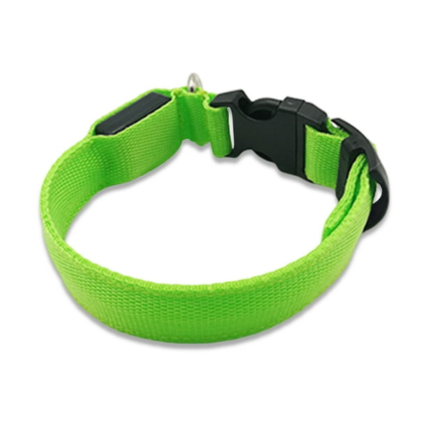 Collar para mascotas Iluminación LED Suministros para mascotas ABS Recargable Prevención de accidentes Herramientas anti-perdida Collares Actividades de seguridad Batería USB Verde S Vogacara PT000654-52