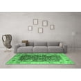 thumbnail image 3 of Ahgly Company Indoor Square Oriental Emerald Green Industrial Area Rugs, 4' Square, 3 of 4