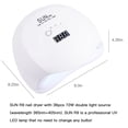 thumbnail image 2 of 72W LED UV Nail Gel Lamp - Nail Art Curing Machine with Auto Sensor, Dual Light Source 365-400nm, 4 Timer Settings, Large Space Design, Nail Gel Dryer for Home Salon Use, US Plug Makeup Organizers, 2 of 9