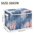 thumbnail image 5 of Yayeee Collapsible Cube Storage Bin with Lid Fabric Closet Decorative Basket with Handles, Trees in The Night, 5 of 7