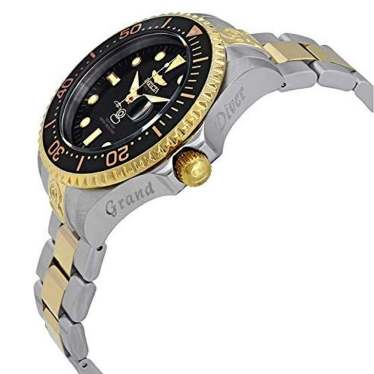 Invicta Men's Watch 20202 Automatic Grand Diver Dial hotsell Gold Black Rubber Band 47mm