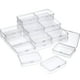 thumbnail image 1 of 24 paquetes de recipientes pequeños de plástico transparente SATINIOR con tapa con bisagras para gua, 1 of 6
