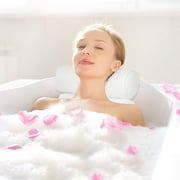 Spa Bath Pillow, Bathtub Cushion Pillow with 6 Strong Suction Cups Machine Washable Tub Pillow Headrest and Neck,14 x13 Inch Waterproof Bathtub Asseccories Fits All Bathtub for Jacuzzi Tubs, Spas