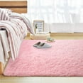 thumbnail image 6 of Dwelke Fluffy Shag Area Rugs Soft Fuzzy Shaggy Rugs for Girls Bedroom Kids Room Carpet Furry Throw Dorm Rug , 5'x8',Pink, 6 of 6