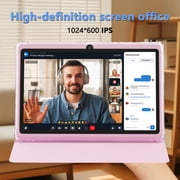 Android 14 Tablet 7 Inch, 8GB RAM (4+4 Expandable) 32GB ROM, 1TB Expandable Storage, IPS HD Screen (1024x600), Dual Camera, 3000mAh Battery, BT 5.0/WiFi, Includes Protective Case
