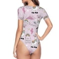 thumbnail image 4 of Easygdp No Drama Llama Women's One-Piece Swimsuit Slim Fit Crew Neck Bodysuit Athletic Swimwear with Concealed Buckle - XX-Large, 4 of 9