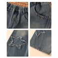 thumbnail image 6 of GYRATEDREAM Girls Wide Leg Jeans Kids Elastic Waist Casual Denim Pants Loose Fit Denim Pants with Pockets, 6 of 6