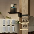 thumbnail image 3 of ZeboZap DIY Floating Shelf for Soundbars & Consoles | No Drill Pole Mount | Weatherproof | Black, 3 of 8