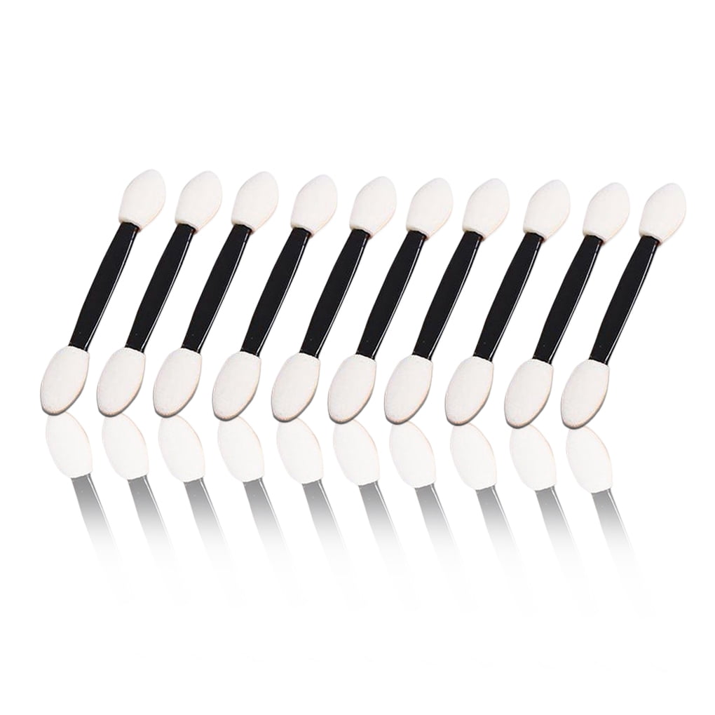 10 Pieces Eyeshadow Brush Double End Sponge Tipped Up Eyeliner Cosmetics Cosmetics Eye Shadow Make Up Home Salon Professional Color Random