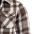 thumbnail image 6 of FDGIU ‌Men's Winter Flannel Shirt Jacket - Heavy Thick Sherpa Lined Button Outwear, 6 of 6