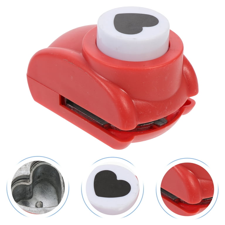 Nuolux Punch Paper Hole Punch Puncher Shapes Craft Crafts Decorative Punches Diycircle Heart Flower Scrapbook Shapes Star Cards, Size: 6.2X4.6cm