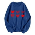 thumbnail image 2 of Qertyioot Chemise Cœur d'Amour Pull de la Saint-Valentin, Imprimé Mode Femme Manches Longues Col Rond Blouse Ample, 2 of 3