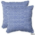 thumbnail image 1 of Pillow Perfect Outdoor/ Indoor Seeing Spots Navy 18.5-inch Throw Pillow (Set of 2), 1 of 5