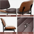thumbnail image 2 of GIKPAL Dining Chairs Set of 6 PU Faux Leather Walnut for Mid-Century Modern Kitchen & Dining Room,Brown, 2 of 8