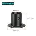 thumbnail image 2 of Uxcell 1'' Dia Stainless Steel Pole Sockets Flange Rod Holder Bracket Support, Black 8 Pack, 2 of 6