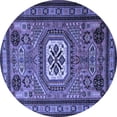 thumbnail image 1 of Ahgly Company Indoor Round Persian Blue Traditional Area Rugs, 4' Round, 1 of 4