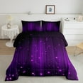 thumbnail image 2 of Black and Purple Comforter Set Twin Ombre Glitter Bedding Set for Teen Women Room Decor,Abstract Striped Comforter Lightweight 2Pcs, 2 of 6