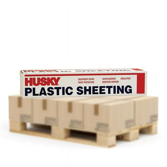 20‐Pack of 10' x 100' Poly ‐ America 410B Black Husky 4‐Mil Low Density Plastic Sheeting