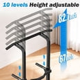 thumbnail image 3 of Evitormill Adjustable Height Pull up Bar Standing, 440 Lbs Power Tower Dip Station, Strength Training Fitness Workout Equipment for Home Gym, 3 of 7
