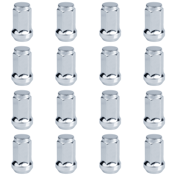 (16 Pack) Tusk Tapered Lug Nut 12mm x 1.25mm Thread Pitch Chrome For Yamaha Wolverine RMAX 4