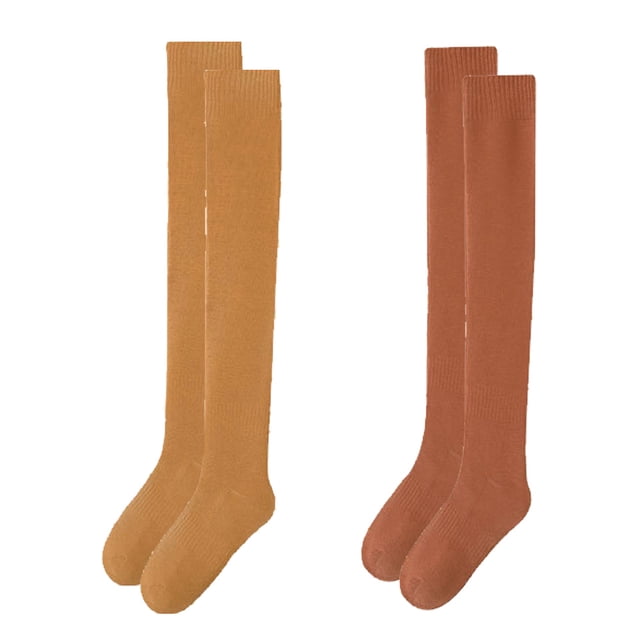 Calcetines hasta el muslo para mujer, extralargos, cálidos, gruesos, altos, largos, calentadores de piernas