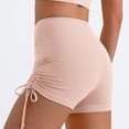 thumbnail image 2 of Women's High Waisted Scrunch Butt Yoga Shorts with Side Drawstring Athletic Shorts, 2 of 6