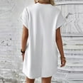 thumbnail image 3 of cocolona Womens Summer T-Shirt Dress Crew Neck Short Sleeve Mini Dress Fashion Casual Loose Sun Dress with Pockets, 3 of 6