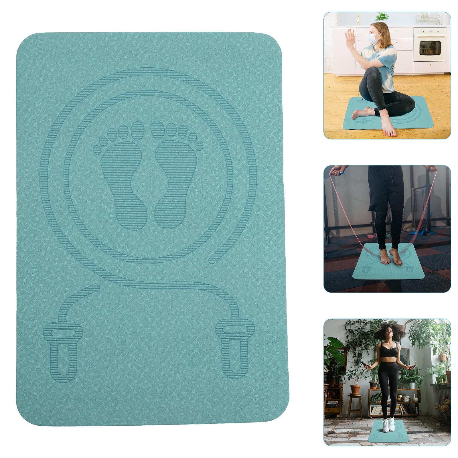 OULII Nonslip Yoga Mat TPE with Soundproof for Indoor Use 1Pcs