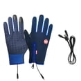 thumbnail image 2 of Blue Gloves Mittens Touchscreen Gloves Women Men USB Heated Windproof/ Winter Ergonomic Fit Gloves Suitable for Outdoor Sports Commuting Construction Running Riding Ski, 2 of 3