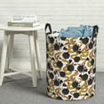 thumbnail image 5 of Picia Snake And Rose Large Laundry Basket, Waterproof, Freestanding Laundry Hamper, Collapsible Tall Clothes Hamper with Extended Handles-Small, 5 of 8