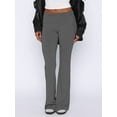 thumbnail image 3 of Elippeo Women's Long Pants Casual Flare Leg Solid Color Side Drawstring Ruched Sweatpants, 3 of 6