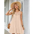 thumbnail image 4 of Cuteduck Summer Dresses 2024 Casual Halter Sleeveless Flowy Mini Dress Tiered Pleated Beach Sundress, S-2XL, 4 of 5