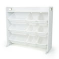 thumbnail image 1 of Système de rangement pour jouets avec tablette et 9 bacs de rangement, blanc, 1 of 9