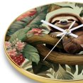 thumbnail image 3 of Sloth Round Printed Wall Clocks with Hooks and Gold Stand - Silent, Non-Ticking - Enhance Your Space with Style and Functionality, 3 of 6