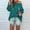 Green, variant on Women's Street Fashion Star Print Round Neck Long-Sleeved Casual Loose Blouse