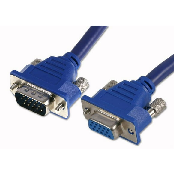 CLEVER LITTLE BOX Low Profile 15 Pin VGA Male to Female Monitor Lead 1m Blue