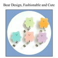 thumbnail image 3 of SEIWEI 5PCS Cute Bears Acrylic Retractable Badge Reel Holder Multicolored Cute Ring Buckle Kit (5 Mix Colors), 3 of 8