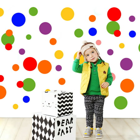 Room Mates - Primary Colors Just Dots Peel & Stick Wall Decals Stickers Removable PVC Glass Wall Decals Circle Dots for Art Decor Nursery Kids Rooms Living (Best Cycle For Kids)
