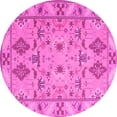 thumbnail image 1 of Ahgly Company Indoor Round Persian Pink Traditional Area Rugs, 8' Round, 1 of 4