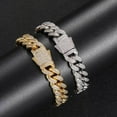 thumbnail image 4 of Solid Thick Big Hip Hop Iced Out Mens Cuban Link Chain, Width 12MM Cuban Chain Necklace for Men, Extra Shiny Miami Cuban Link Chain, 16-24 Inch - Gift Box Included, 4 of 7