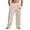 Z89 Khaki, variant on Mifsaly Linen Cargo Pants Men Summer Wide Leg Lightweight Summer Beach Trousers with Multi Pockets Elastic Waist Drawstring Breathable Cotton Tracksuit Bottoms XL
