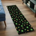 thumbnail image 3 of St. Patrick's Day 2'x6' Runner Rugs for Hallway Kitchen Bedside Non Slip, Green Shamrock Gold Coin Minimalist Black Entryway Rug Runners with Rubber Backing, Long Carpet Runner for Laundry Room, 3 of 8