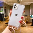 thumbnail image 1 of Funda transparente con correa de cordón para iPhone 13 14 Pro Max 12 11 XR X XS Mini 6S 7 8 Plus SE, funda acrílica a prueba de golpes Tan Jianjun unisex, 1 of 2