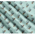 thumbnail image 3 of Soimoi Green Cotton Voile Fabric Tree & Forklift Truck Transport Print Fabric by Yard 56 Inch Wide, 3 of 7