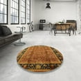 thumbnail image 4 of Ahgly Company Machine Washable Indoor Rectangle Industrial Modern Saffron Red Area Rugs, 5' x 8', 4 of 7