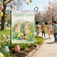 thumbnail image 6 of Easter Garden Flag, 12x18 Inch – Double-Sided, with Bunnies, Eggs & Plants, for Spring Decor, Outdoor Yard – Multicolor, 6 of 6