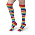 thumbnail image 6 of Dress-Up-America Knee High Socks Striped Socks for Kids - Costume & Everyday Wear - Colorful Rainbow, 6 of 10