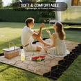thumbnail image 4 of Brown Geometric Outdoor Rug for Patio/Deck/Porch, Non-Slip Large Area Rug 6 x 9 Ft, Modern Abstract Art Ombre Indoor Outdoor Rugs Washable Area Rugs, Reversible Camping Rug Carpet Runner, 4 of 8